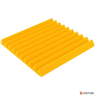 Клин пенопласт акустический звукоизоляционный 50х50см Желтый - для студии, комнаты.