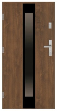 Drzwi zewnętrzne 68mm GI4 BLACK ORZECH 90 LEWE