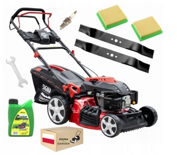 MAŁA TANIA KOSIARKA SPALINOWA Z NAPĘDEM SILNIK OHV 46cm NAPĘD +OLEJ GRATIS