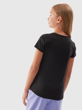 4F ФУТБОЛКА ДЛЯ ДЕВОЧЕК БАЗОВАЯ ФУТБОЛКА ИЗ ХЛОПКА