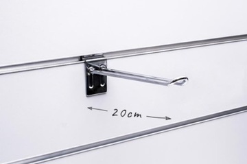 Двойной крючок для планки, хром, 15 см.