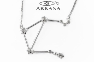 KONSTELACJE ZNAKI ZODIAKU WAGA SREBRO 925