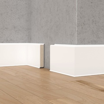 НАПОЛЬНАЯ ПОЛОСКА DOLLKEN CUBU FLEX БЕЛАЯ 60 мм