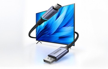 BASEUS KABEL PRZEWÓD USB-C DO DISPLAYPORT 8K/60HZ HDR W OPLOCIE 2M