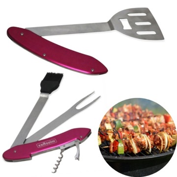 ZESTAW DO GRILLOWANIA MULTITOOL BBQ KAMPING 30 cm