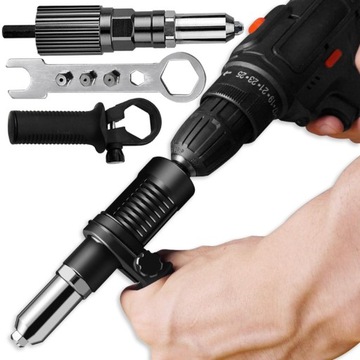 ЗАКЛЕПКА ЗАКЛЕПКА ДЛЯ АДАПТЕРА ОТВЕРТКИ + 4 НАКОНЕЧНИКА