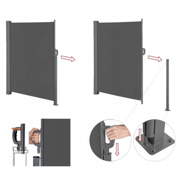 БОКОВОЙ ТЕНТ ПОКРЫТИЕ ЭКРАНА РУЛОННЫЕ ШТОРЫ ТЕРРАСНЫЕ ШТОРЫ 350x180 см