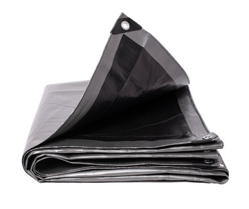 Брезент 2х2 ТОЛСТЫЙ Серебристый-Черный 260г Морозостойкий Водонепроницаемый УФ+++