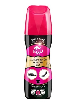 EMU Care & Shine Tekutá pasta na topánky - čierna 75ml