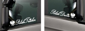 Naklejka na tira ciężarówkę POLISH TRUCKER DRIVER *Wzory *Kolory *50cm