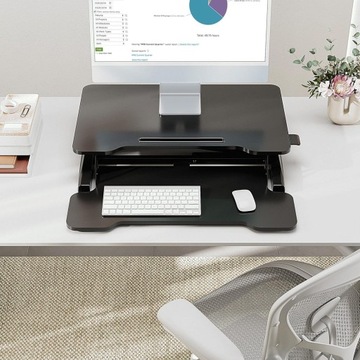 Настольная подставка 64 см, регулируемая по высоте, с подставкой для ноутбука