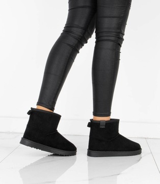 ЧЕРНЫЕ УТЕПЛЕННЫЕ СНЕЖНЫЕ БОТИНКИ ТЕПЛЫЕ ЗИМНИЕ МЕХОВЫЕ БОТИНКИ 37