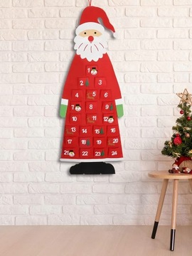 Адвент-календарь из фетра Санты-Рождественские украшения для детей своими руками