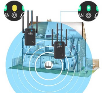 Усилитель сигнала WiFi/ретранслятор сети 2,4 ГГц, расширенный диапазон, 300 Мбит/с, 4 антенны