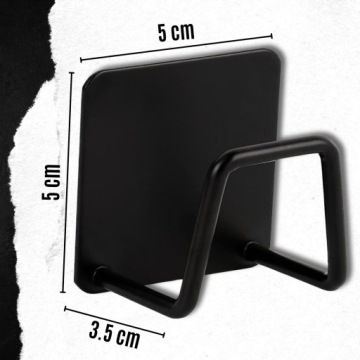 ВЕШАЛКА ДЛЯ ПОЛОТЕНЦА-ОРГАНИЗАТОРА ДЛЯ КУХОННОЙ ГУБКИ, СТАЛЬ 5*5*3,5 СМ СЕРЕБРЯНАЯ