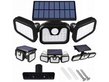LAMPA Z PANELEM SOLARNA ULICZNA HALOGEN LED SMD