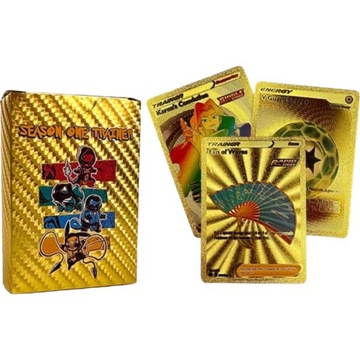 Коллекционные карточки Pokemon Gold Pikachu, 50 шт., карточки тренера