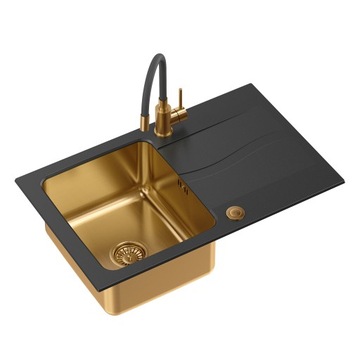 Zlewozmywak Quadron Granit czarny