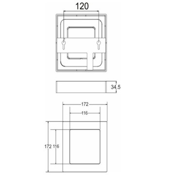 Светодиодная потолочная панель НАВЕРХНОСТНАЯ ПОТОЛОЧНАЯ ПАНЕЛЬ 12ВТ НЕЙТРАЛЬНАЯ