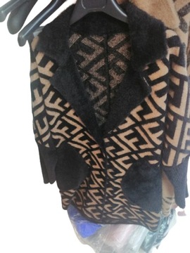 ПАЛЬТО из альпаки с узором FL белое