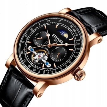 Zegarek mechaniczny Kinyued Tourbillon luksusowy