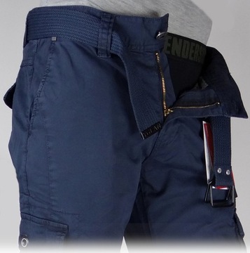 SPODNIE BOJÓWKI Wiosna/Lato Elast Pasek Granat r34