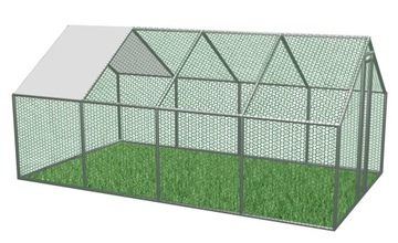 ЗАгон AVIERY МЕТАЛЛИЧЕСКИЙ ДЛЯ ЖИВОТНЫХ, ЦЫПЛ, КРОЛИКОВ, 6х3х1,95 м С КРЫШЕЙ
