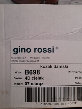 GINO ROSSI oryginalne oficerki z cielęcej skóry 40