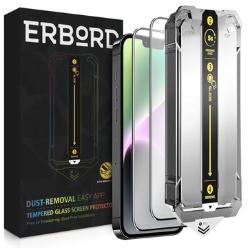 2 закаленных стекла для iPhone 13/13 Pro, полноэкранные, с монтажной рамкой