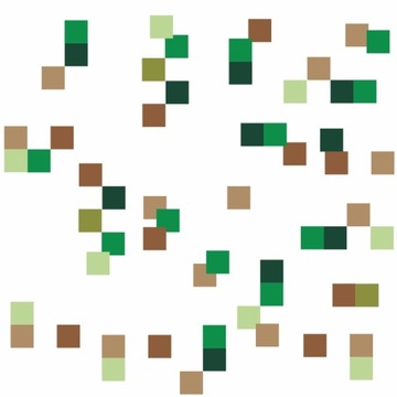 Naklejki na ścianę Minecraft, Creeper, Piksele Kwadraty, dla gracza 142NW