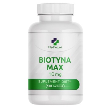 BIOTYNA MAX (witamina B7) 10 mg włosy, skóra, paznokcie 120 tabletek