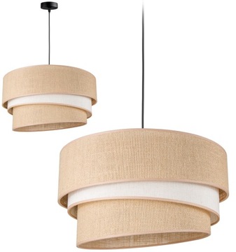 LAMPA WISZĄCA SUFITOWA ŻYRANDOL ABAŻUR BOHO JUTA