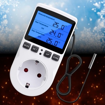 Электронный контроллер температуры термостата 230 В сеть макс. 3680 Вт