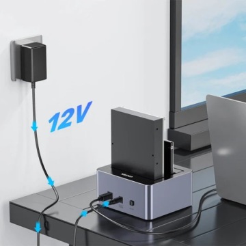 UNITEK Y-3026GY01-EU Станция клонирования жестких дисков 2 x SATA 2,5'/3,5'' USB 5 Гбит/с