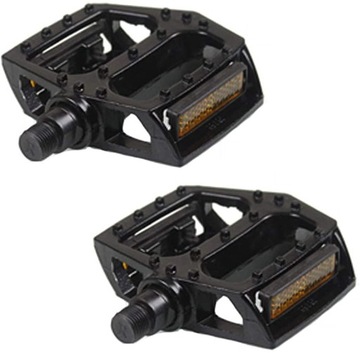 PEDAŁY ROWEROWE ALUMINIOWE PLATFORMOWE CZARNE 2szt