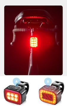 LAMPKA ROWEROWA LED PRZÓD MOCNA + TYŁ ZESTAW