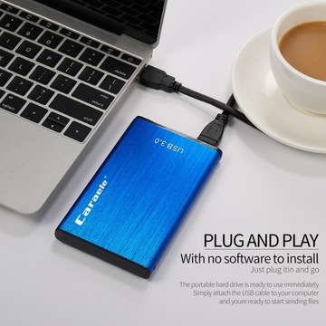 Внешний тонкий портативный жесткий диск из алюминиевого сплава, USB 3.0 для ПК, ноутбука, 500 ГБ