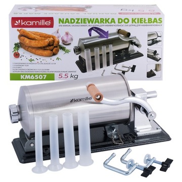 NADZIEWARKA DO KIEŁBAS 5,5 KG MASZYNKA DO KIEŁBASY SZPRYCA Lewarek KAMILLE