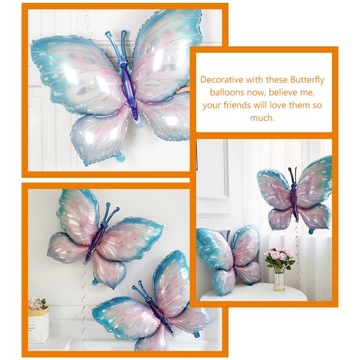 Dekoracje z balonów foliowych motyle