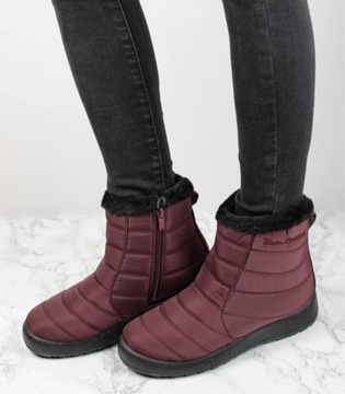 Śniegowce damskie trzewiki buty zimowe termiczne wodoodporne r.39