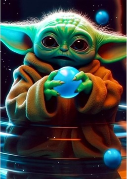 HAFT DIAMENTOWY Diamond Painting Mozaika Diamentowa 5D YODA WX6481