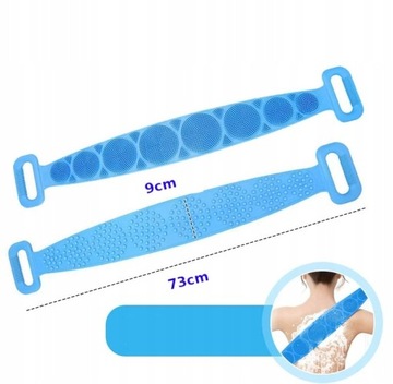 Masażer Pas Silikonowy Myjka do pleców ciała DŁUGA 73 cm