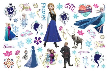 TATUAŻE DLA DZIECI ZMYWALNE KRAINA LODU ANNA ELSA