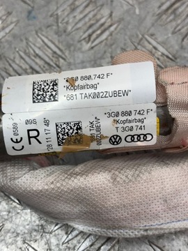 ZÁVĚS AIRBAG PRAVÁ VW PASSAT B8 3G0880742F