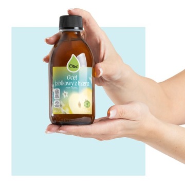 Ocet jabłkowy z kwiatem bzu Niepasteryzowany Zmniejsza apetyt 500 ml Olini
