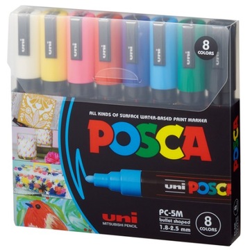 Маркер Uni Posca PC-5M с плакатной краской - КРАСНЫЙ