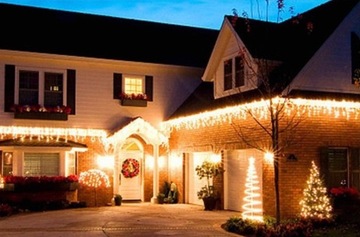 РОЖДЕСТВЕНСКАЯ ЕЛКА ОГНИ ICILS СВЕТОДИОДНЫЕ ЗАНАВЕСЫ ТЕПЛЫЙ БЕЛЫЙ ВСПЫШКА РОЖДЕСТВЕНСКАЯ ЕЛКА