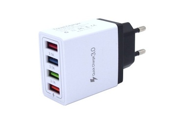Настенное зарядное устройство Quick Charge 3.0 с 4 USB-разъемами