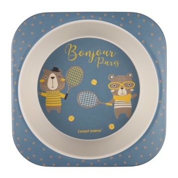 Canpol Zestaw naczyń 5 elem. BONJOUR PARIS granato