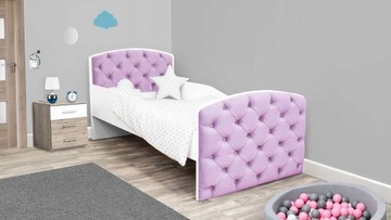 Обитая детская обитая деревянная кровать Quen 80x160 Цвета